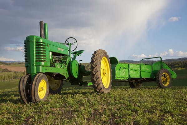 1939 John Deere A with Model H Series 47 Manure Spreader
