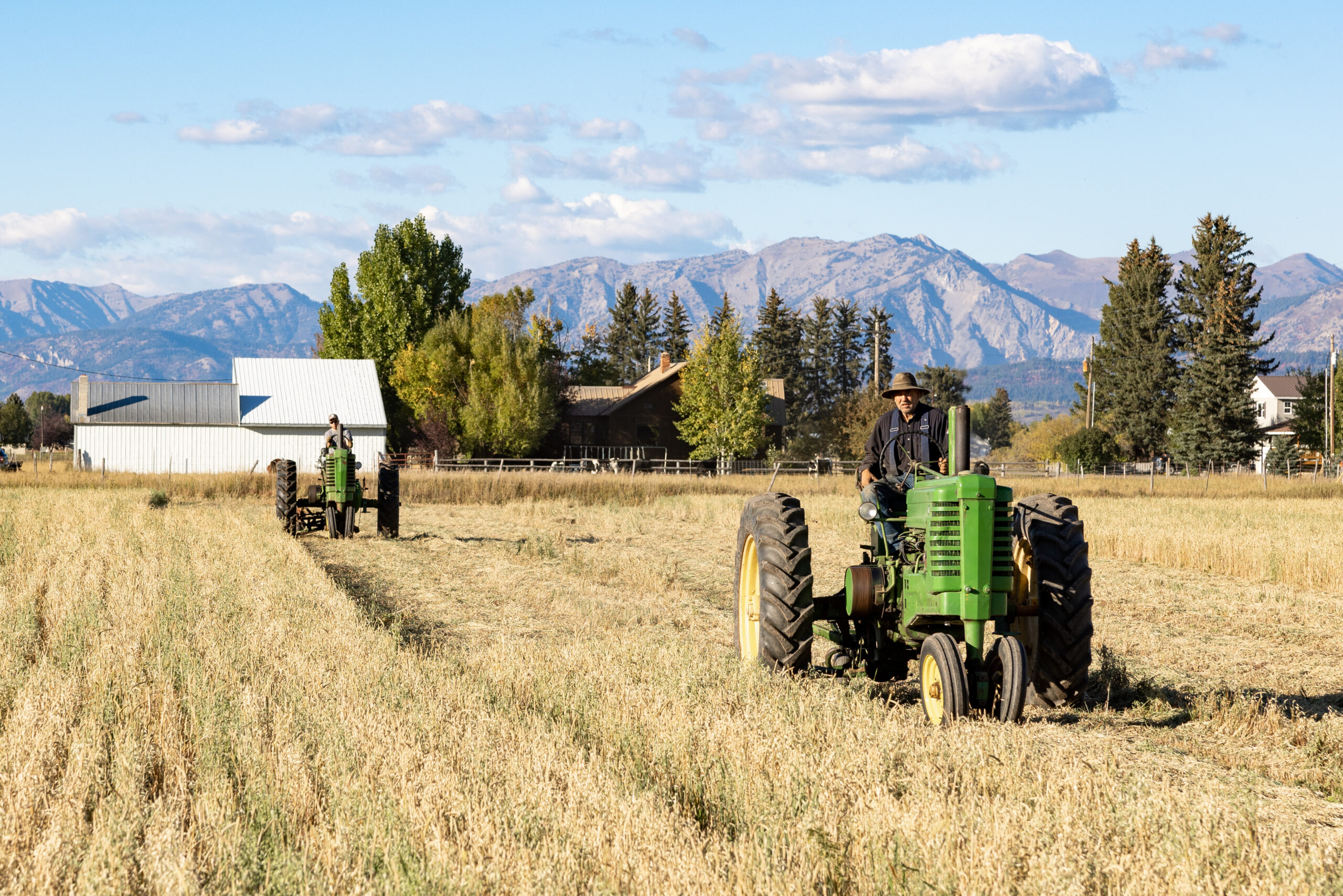 Mowing with the 38 and 5 Mowers and Model A Tractors