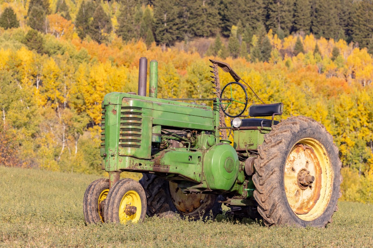 John Deere Model A with Fall Colors